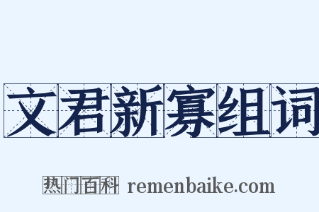 文君新寡组词是什么意思的图片